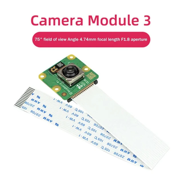 Alt view image 2 of 3 - 1 PCS Camera Module 3 Camera 12MP HD Camera HDR Auto Focus Camera Module Green For Raspberry Pi 75°