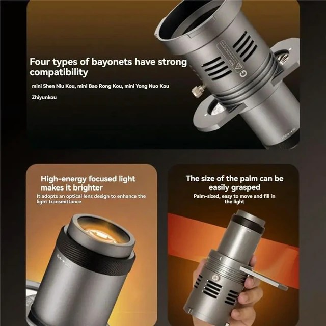 Alt view image 3 of 3 - AL20 Flash Snoot For Photography Conical Lens Spotlight Art Special Shaped With Optical Lens And 20 Gobos For Mo