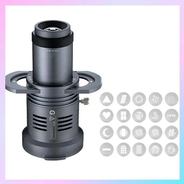 Main image of AL20 Flash Snoot For Photography Conical Lens Spotlight Art Special Shaped With Optical Lens And 20 Gobos For Mo
