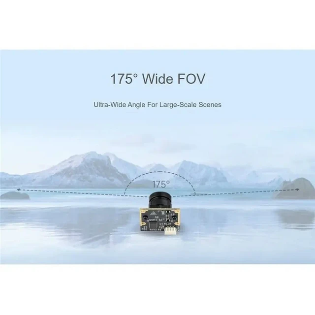 Alt view image 3 of 6 - OS05A20 5MP USB Camera Module Type B Onboard Single Microphone, Supports USB2.0 Port, 175° Wide-Angle Lens