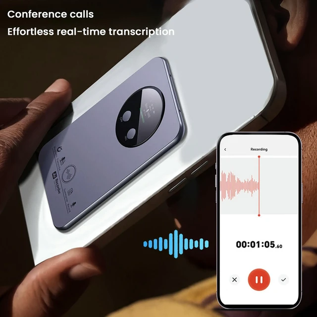 Alt view image 2 of 3 - AI Voice Recorder with AI Technology Digital Recording Device 152 Languages for Meeting Transcription Summary Playback