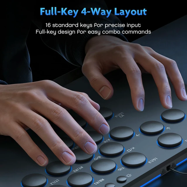 Alt view image 3 of 3 - For PS 5/PS 5 Slim/PS 5 Pro Joystick Leverless Controller Non-Slip with RGB Light&Hot Swap for Game Player Esports Players