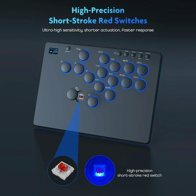 Main image of For PS 5/PS 5 Slim/PS 5 Pro Joystick Leverless Controller Non-Slip with RGB Light&Hot Swap for Game Player Esports Players