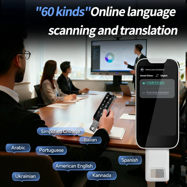 Alt view image 3 of 6 - 1500mA Foldable Scan Translator Pens 143 Language Translator Pen Online/Offline Translator Pen for Language Learners
