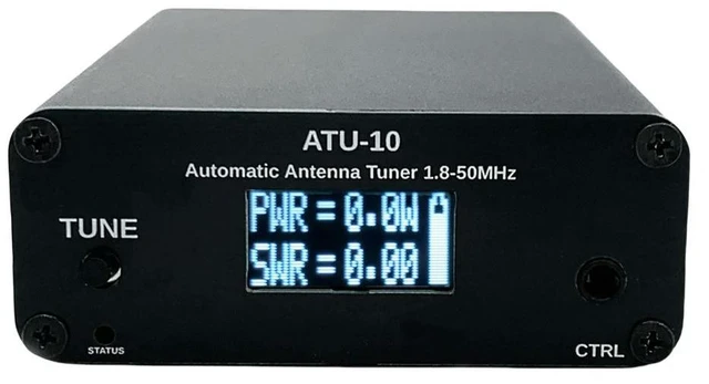 Main image of ATU10 Automatic Antenna Tuner 1-15W Antenna Automatic Tuner 1.8-50MHz 0.91 Inch OLED Display