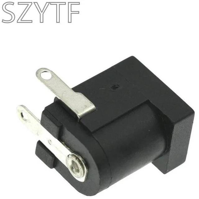 Alt view image 5 of 6 - 10PCS 5.5x2.1MM DC-005 Black DC Power Jack Socket DC Connectors Supply Barrel-Type Right Angle PCB Mount Terminal