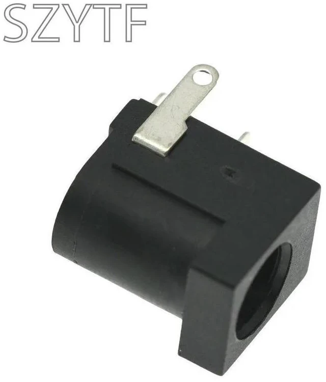 Alt view image 6 of 6 - 10PCS 5.5x2.1MM DC-005 Black DC Power Jack Socket DC Connectors Supply Barrel-Type Right Angle PCB Mount Terminal