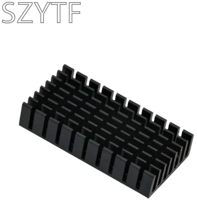 Alt view image 4 of 6 - Heatsink Radiator Cooler Radiator 50x25x10MM Black Slot Heat Sink