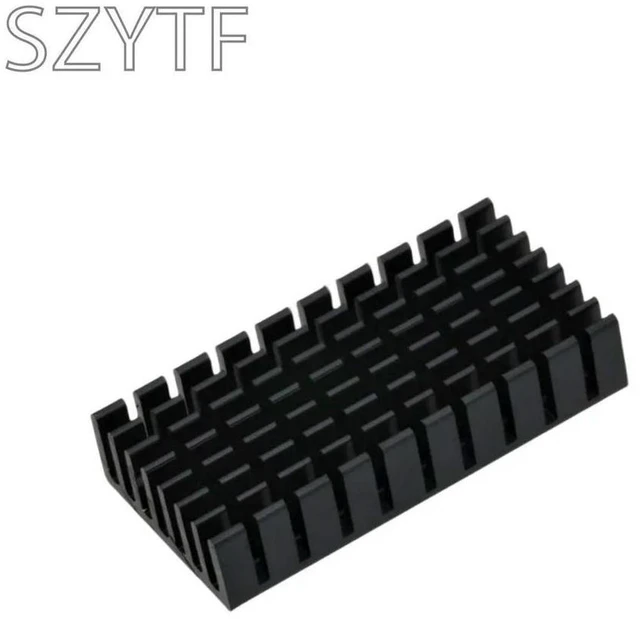 Alt view image 5 of 6 - Heatsink Radiator Cooler Radiator 50x25x10MM Black Slot Heat Sink