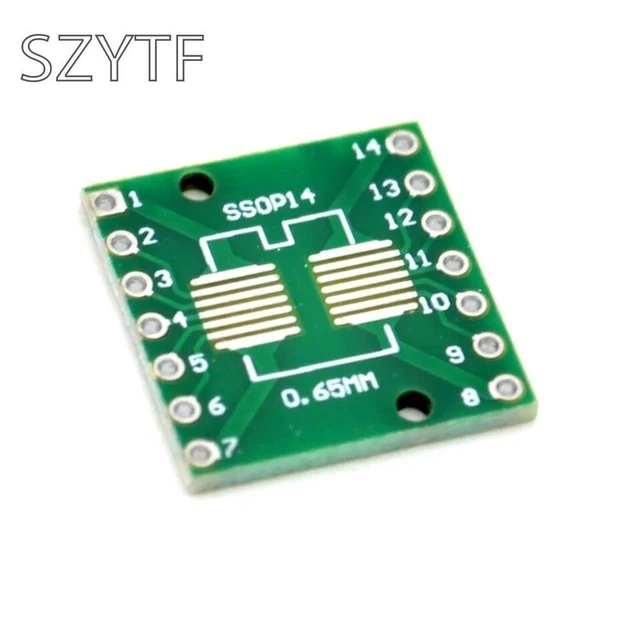 Alt view image 4 of 6 - 20pcs/bag Adapter plate SOP14 SSOP14 TSSOP14 SMD turn DIP 0.65 / 1.27mm