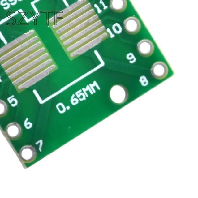 Alt view image 6 of 6 - 20pcs/bag Adapter plate SOP14 SSOP14 TSSOP14 SMD turn DIP 0.65 / 1.27mm