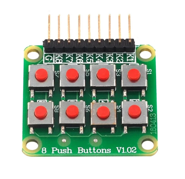 Alt view image 4 of 6 - 2x4 Keypad 4x2 Keypad 8 Push Buttons V1.00 Key Board Matrix Keyboard Button for AVR PIC 2*4 Module AVR PIC