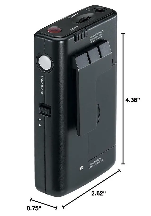 Alt view image 6 of 6 - DT-200X FM-Stereo/AM Digital Tuning Pocket Radio Black