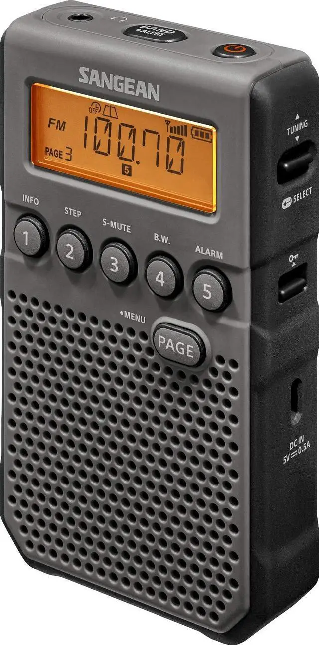 Alt view image 4 of 5 - DT-800BK AM/FM/NOAA Weather Alert Pocket Radio, Black