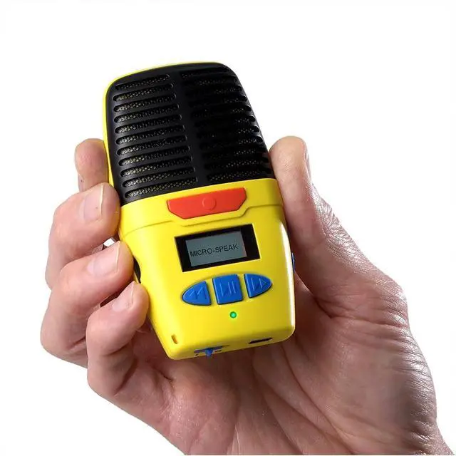 Alt view image 7 of 7 - Micro-Speak Plus Digital Voice Dictaphone Recorder and MP3 Player, 1GB, Yellow. 15 Hours Recording Time. Independent Living Aid & Education Learning Resource