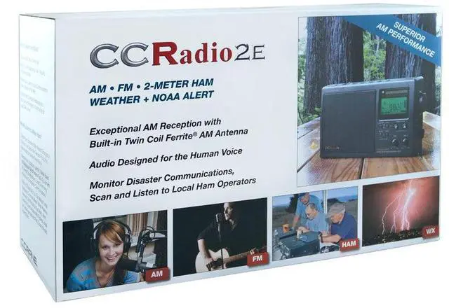 Alt view image 5 of 6 - C. Crane CC Radio-2E Enhanced Portable AM FM Weather and 2-Meter Ham Band (Titanium) CC2TE