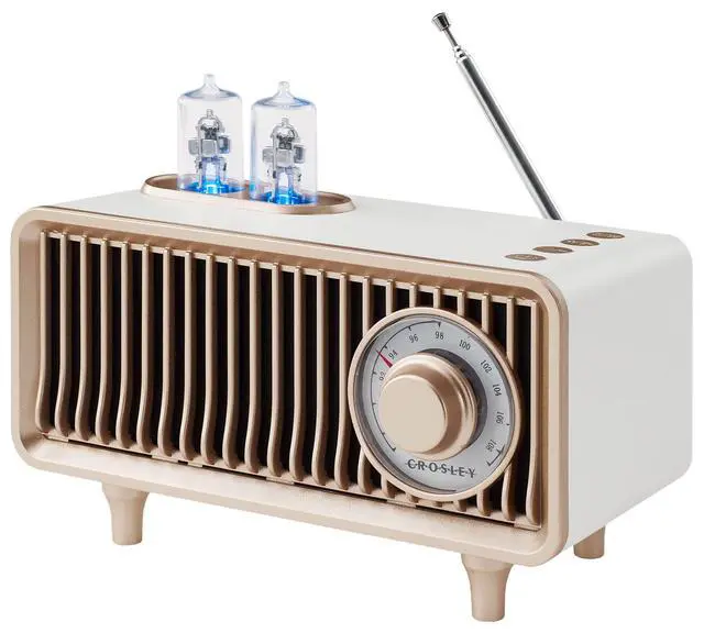 Alt view image 5 of 7 - CR3043A-WS Milton Radio, White Sand | FM Radio, Bluetooth In, Up to 20 Hours of Listening at 50% Volume, Rechargeable Lithium-Ion Battery, Built-in Speaker