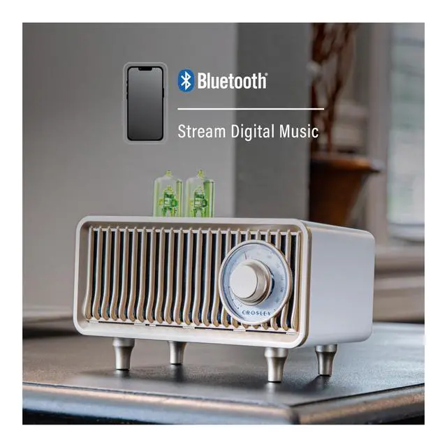 Alt view image 4 of 7 - CR3043A-WS Milton Radio, White Sand | FM Radio, Bluetooth In, Up to 20 Hours of Listening at 50% Volume, Rechargeable Lithium-Ion Battery, Built-in Speaker