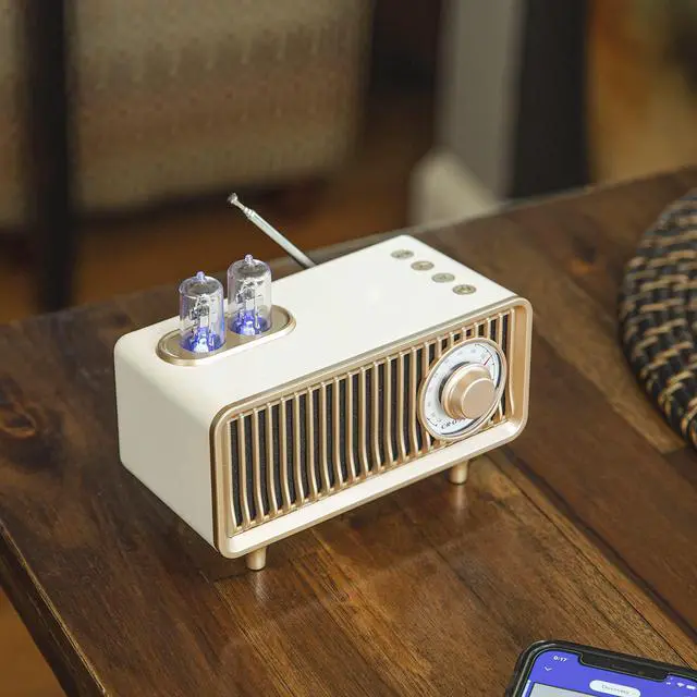 Alt view image 6 of 7 - CR3043A-WS Milton Radio, White Sand | FM Radio, Bluetooth In, Up to 20 Hours of Listening at 50% Volume, Rechargeable Lithium-Ion Battery, Built-in Speaker