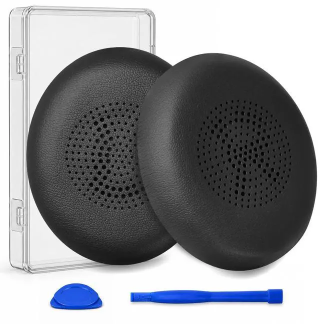 Main image of Replacement Ear Pads for Jabra Evolve2 65 (Evolve 2 65MS 65UC MS UC)/Evolve2 40 (40UC 40MS USB)/Elite 45h On-Ear Wireless Headset, Earpads Ear Cushions Ear Cups Cover Repair Parts (Black)