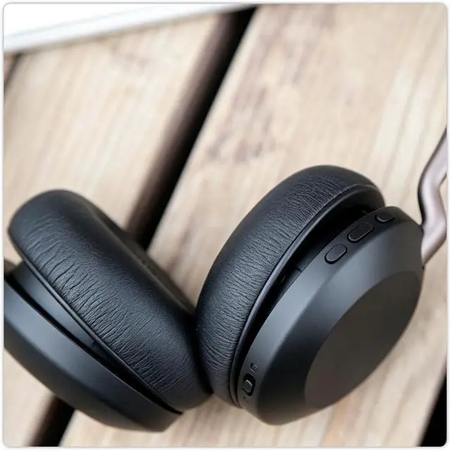 Alt view image 7 of 7 - Replacement Ear Pads for Jabra Evolve2 65 (Evolve 2 65MS 65UC MS UC)/Evolve2 40 (40UC 40MS USB)/Elite 45h On-Ear Wireless Headset, Earpads Ear Cushions Ear Cups Cover Repair Parts (Black)