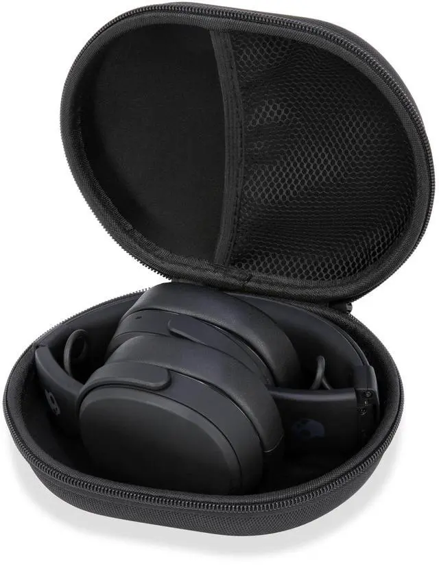 Main image of Hard Shell Headphone Case Compatible with Skullcandy/Soundcore/Beats/Sony MDR7506/BERIBES/KVIDIO/TOZO Foldable Wireless/Wired Over-Ear Headphones, Travel Carrying Headset Case (Black)