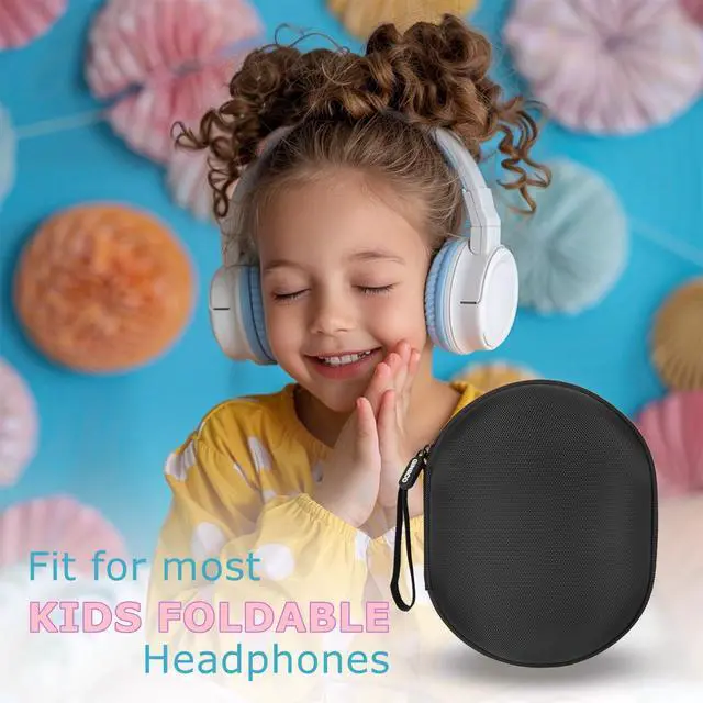 Alt view image 7 of 7 - Hard Shell Headphone Case Compatible with Skullcandy/Soundcore/Beats/Sony MDR7506/BERIBES/KVIDIO/TOZO Foldable Wireless/Wired Over-Ear Headphones, Travel Carrying Headset Case (Black)