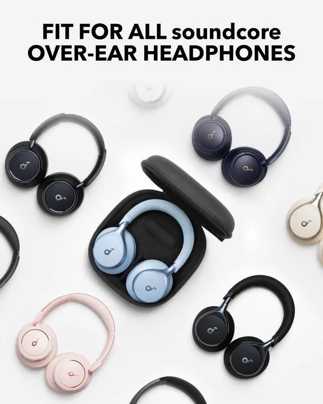 Alt view image 6 of 6 - by Anker Q20i Hybrid Active Noise Cancelling Headphones, with Headphones Case, Wireless Over-Ear Bluetooth, 40H Long ANC Playtime, Hi-Res Audio, Big Bass, Customize via an App