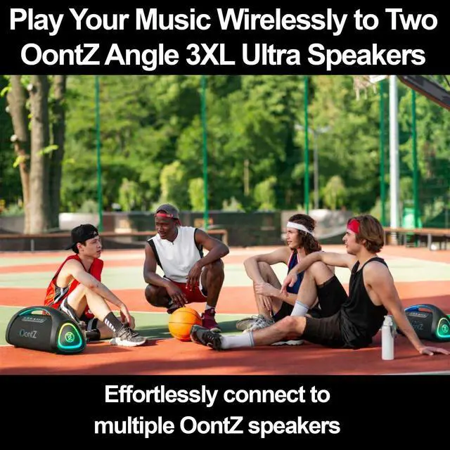 Alt view image 5 of 7 - OontZ Angle 3XL Ultra (2nd Gen) - Bluetooth Speaker, 300 Watts, High Quality Sound & Rich Full Bass, 100ft Wireless Range, Karaoke Mic, Beat Driven Light Show, Dual Pairing