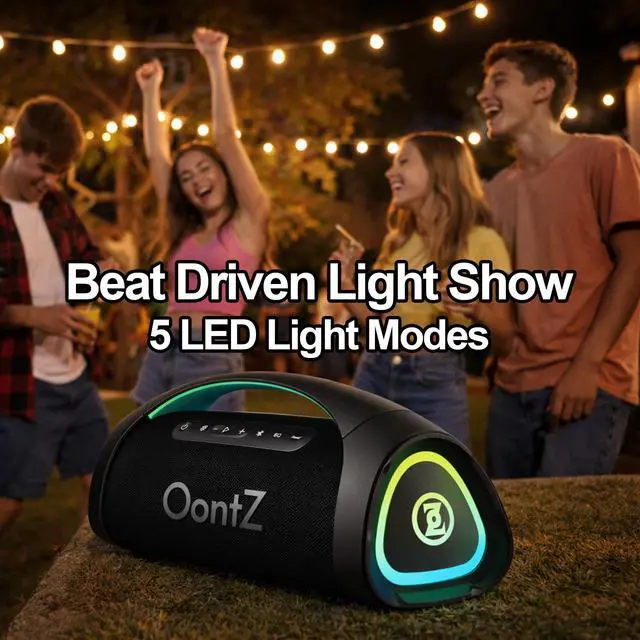 Alt view image 6 of 7 - OontZ Angle 3XL Ultra (2nd Gen) - Bluetooth Speaker, 300 Watts, High Quality Sound & Rich Full Bass, 100ft Wireless Range, Karaoke Mic, Beat Driven Light Show, Dual Pairing