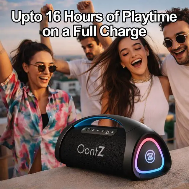 Alt view image 7 of 7 - OontZ Angle 3XL Ultra (2nd Gen) - Bluetooth Speaker, 300 Watts, High Quality Sound & Rich Full Bass, 100ft Wireless Range, Karaoke Mic, Beat Driven Light Show, Dual Pairing