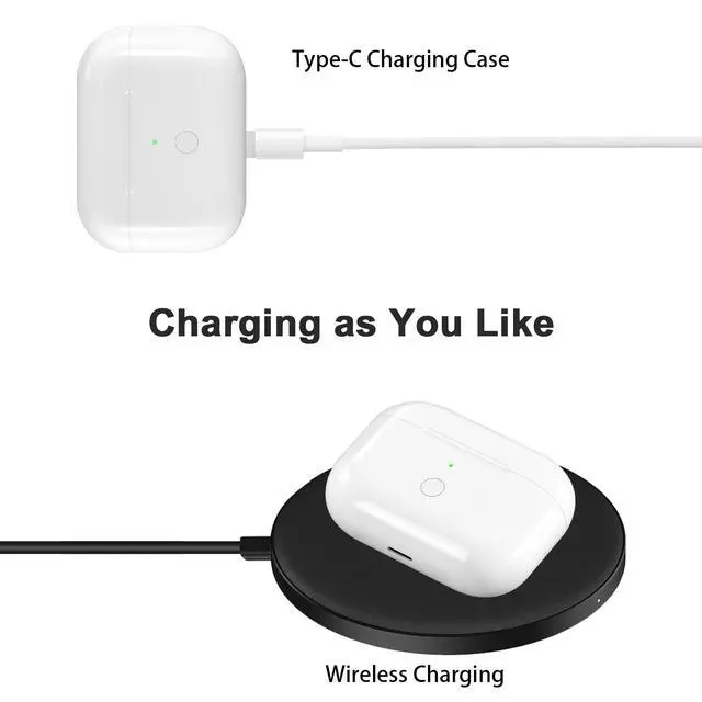 Alt view image 4 of 7 - Wireless Charging Case Replacement Compatible with AirPod Pro 3rd Generation,Air Pod Pro 3 Charger Case with Bluetooth Pairing Function, with USB-C Charging