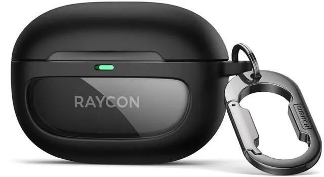 Main image of Case for Raycon Everyday Earbuds (2024 Edition), Shockproof Magnetic Case for Raycon Bluetooth True Wireless in-Ear Buds Headphones, Protective Cover with Magnetic Lid Lock & Carabiner, Black