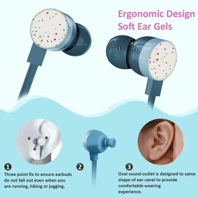 Alt view image 2 of 7 - Donut Earbuds for Kids, Cute Earbud & in-Ear Headphones Wired Gift for School Girls and Boys with Microphone and Lovely Earphones Storage Case
