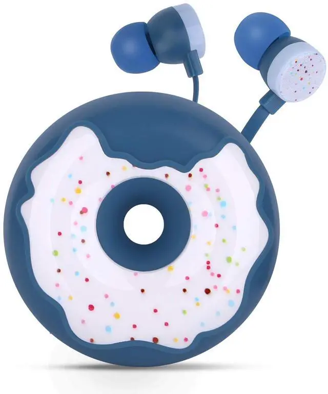 Main image of Donut Earbuds for Kids, Cute Earbud & in-Ear Headphones Wired Gift for School Girls and Boys with Microphone and Lovely Earphones Storage Case