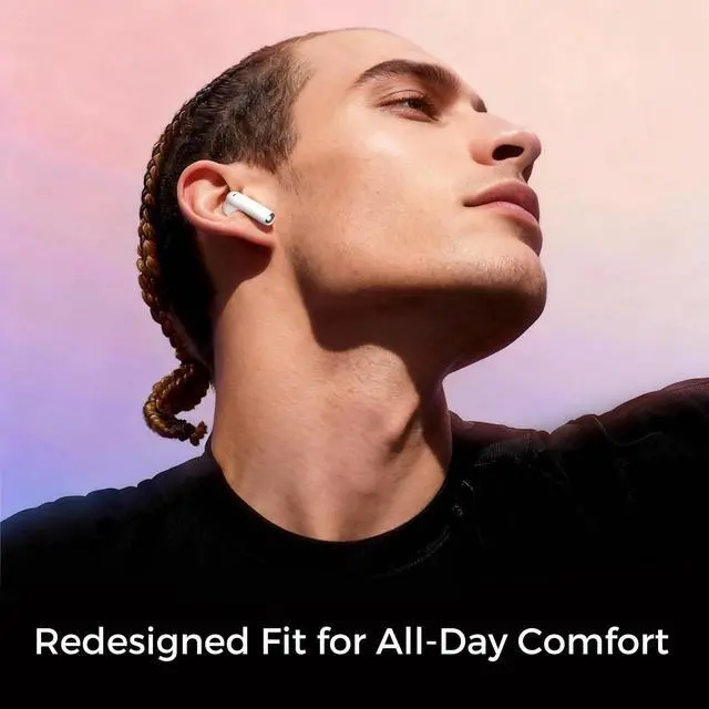 Alt view image 2 of 7 - Wireless Earbuds, Bluetooth 5.4 Headphones with Mics Bass Stereo | Ultra Lightweight Ear Buds, Clear Calls, IPX7 Waterproof in Ear Earphones for Phones Sports, 27H Playtime, Touch Control