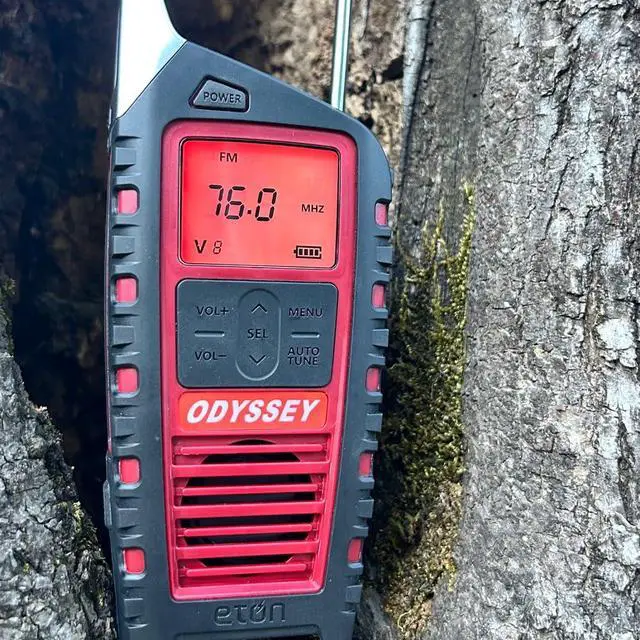 Alt view image 7 of 7 - Odyssey Hand Crank NOAA Weather Radio, All Band Emergency Radio, AM/FM Shortwave Storm Radio, Bluetooth, Phone Charger, RDS, Solar, Multi-Function Flashlight, Camping, Hiking