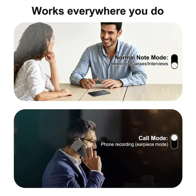 Alt view image 5 of 7 - Note Pro AI Voice Recorder, 64GB AI Recorder with Transcription, Real-Time Translate 100+ Languages, AI Meeting Minutes & Mind Maps, Magnetic Design, 400mAh Battery