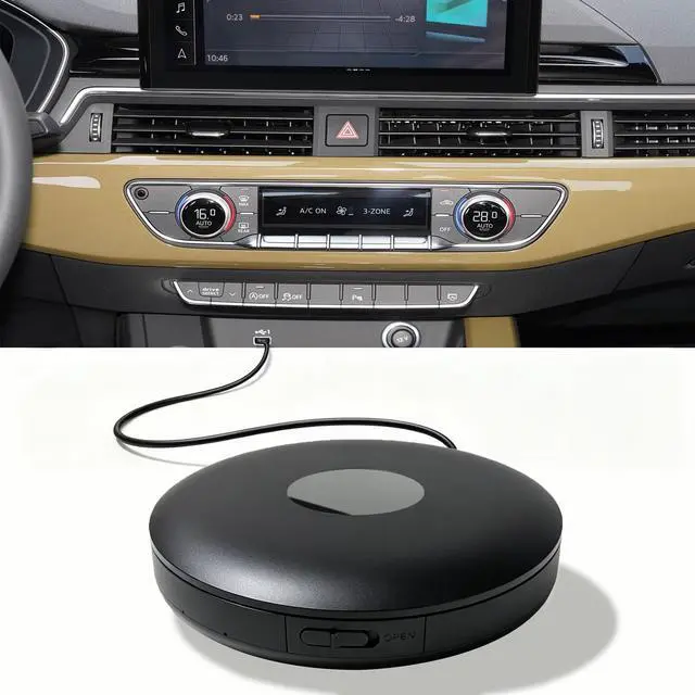 Main image of Portable CD Player for Car USB Connection and Bluetooth TX, External Car CD Player Plug and Play Lossless Sound Quality