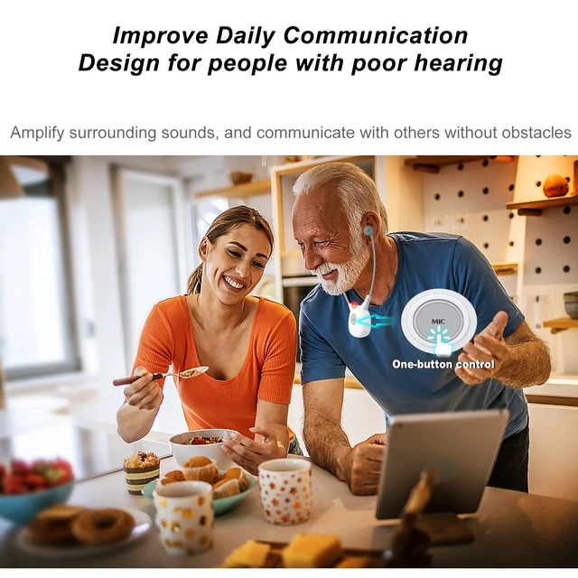 Alt view image 6 of 7 - Wireless Headphones for TV, Designed for Seniors Wireless TV Voice Highlighting Headphones 2.4GHz Technology100ft Transmit Range 2 Batteries