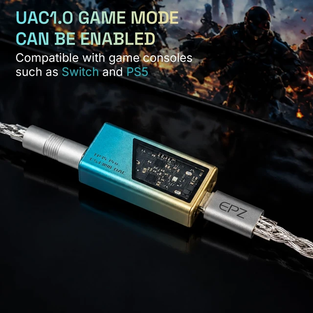 Alt view image 5 of 7 - TP35 PRO Mini Portable IEM DAC Hi-Fi Decoder Headphone Amplifier Dongle USB-C to 3.5/4.4mm Dual CS43198 Chips, Supports High-Resolution PCM 32bit/384khz DSD 256 Audio, EQ Adjustment and Mic Calls