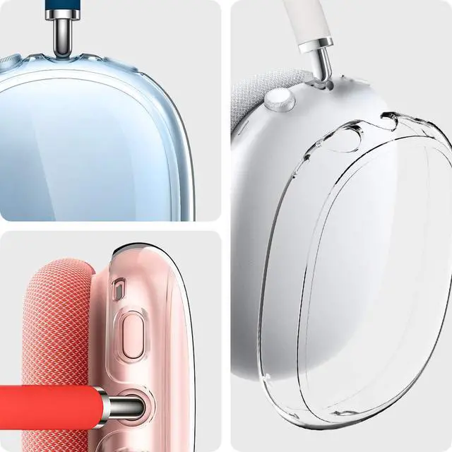 Alt view image 2 of 7 - Ultra Hybrid Pro for AirPods Max 1 / AirPods Max 2 (2020/2026) | Anti-Yellowing Clear Protective Ear Cup Covers Designed for AirPods Max Case, Precise Cutout Design - Crystal Clear