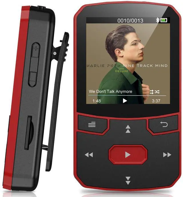 Main image of 64GB Clip MP3 Player with Bluetooth 5.3 Auto-Reconnect, Weighs 1 oz | Physical Button Controls for Sports Running, Resume Playback, FM Radio, Voice Recorder, Sleep Timer, Up to 128GB microSD Card