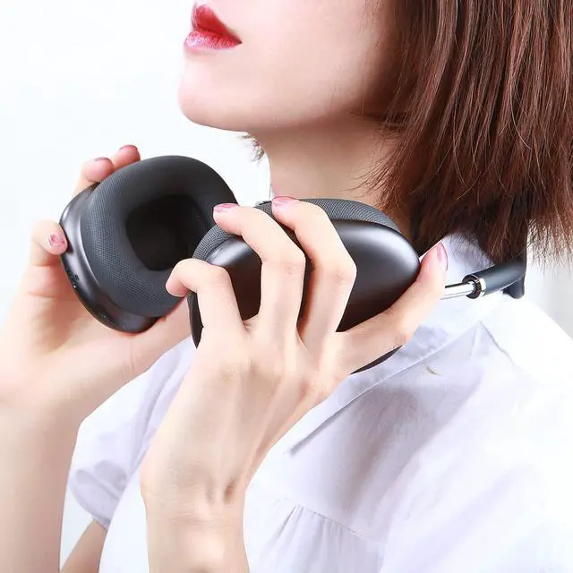 Alt view image 2 of 7 - Replacement Ear Cushions for AirPods Max 1, Space Gray | Protein Leather Covered, Memory Foam, Magnet