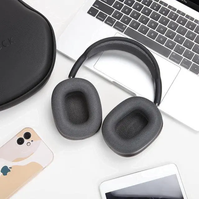 Alt view image 7 of 7 - Replacement Ear Cushions for AirPods Max 1, Space Gray | Protein Leather Covered, Memory Foam, Magnet