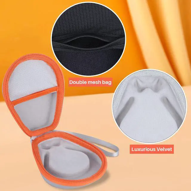 Alt view image 4 of 7 - Storage Case Compatible with SHOKZ New OpenRun Pro 2/ Mini/OpenRun 1/ OpenSwim/OpenMove Open-Ear Sport Headphones (Black Case)