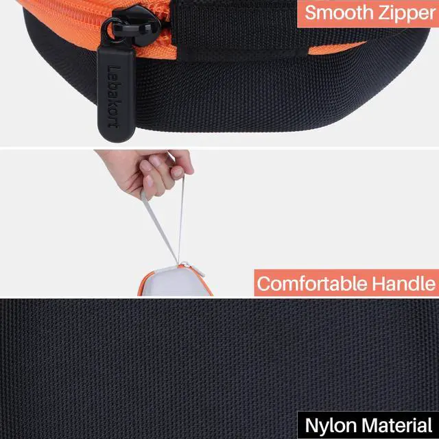 Alt view image 5 of 7 - Storage Case Compatible with SHOKZ New OpenRun Pro 2/ Mini/OpenRun 1/ OpenSwim/OpenMove Open-Ear Sport Headphones (Black Case)