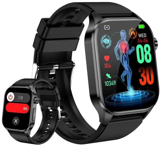 Main image of Smart Watch for Men Women with Bluetooth Calls, Blood Pressure Heart Rate Blood Oxygen Stress HRV Monitor Sleep Tracker, 150+ Sports Modes Fitness Tracker, IP68 Waterproof, Pedometer For Android/iOS