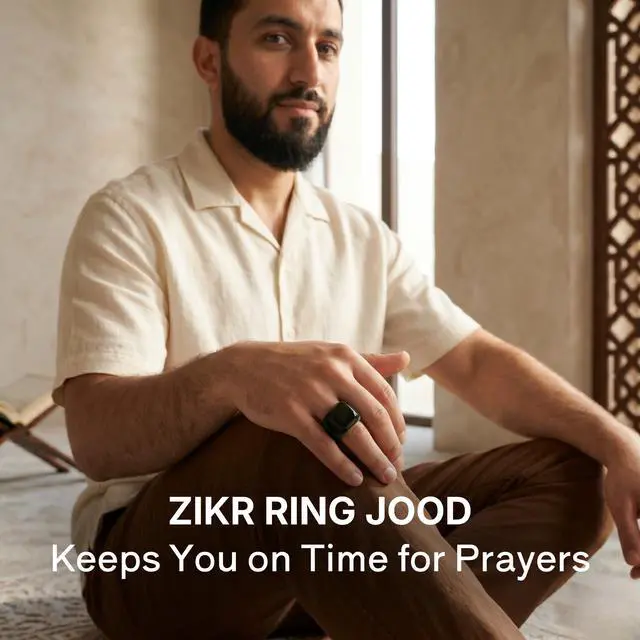 Alt view image 3 of 7 - Zikr Ring Jood | Improved, Smart Tasbih Ring (Interchangeable Ring Sizes) (Black)