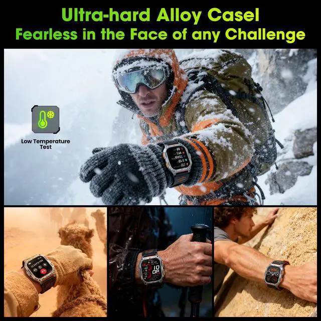 Alt view image 2 of 7 - Smart Watches for Men, 2.01" HD Military Smart Watch with 1000mAh High-Capacity Battery/Led Flashlight/Answer/Make Call/Heart Rate/Sleep Monitor/Step Tracker, Fitness Tracker for Android/iPhone
